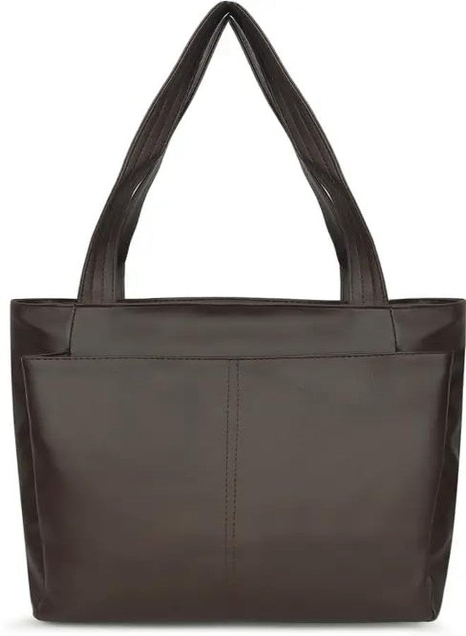 Nexeura Women's Faux Leather Shoulder Handbags Hobo Bag Big Ladies Purse Multiple Compartments Tote Bag for Office and College with Long Strap-(36x13x27cm) (BROWN) - Image 2